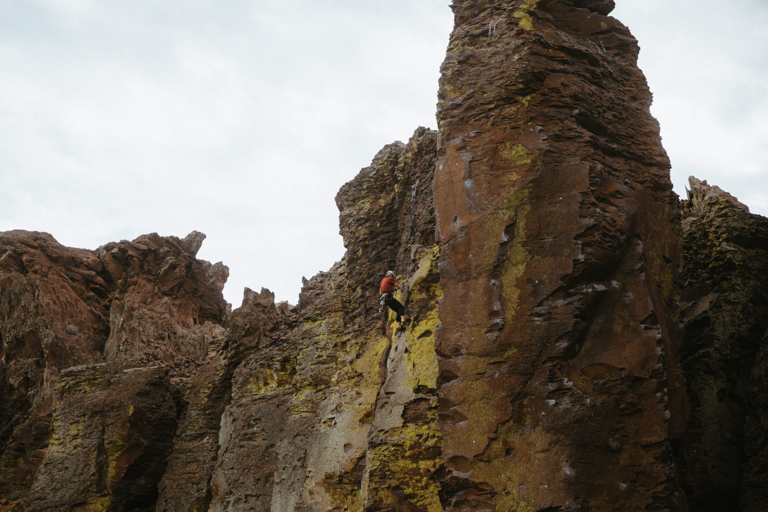 Climbers at The Feathers in Frenchman Coulee, Vantage, WA