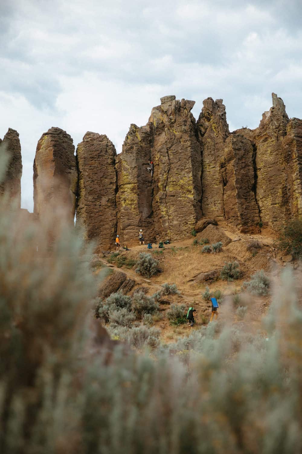 Climbers at The Feathers in Central Washington